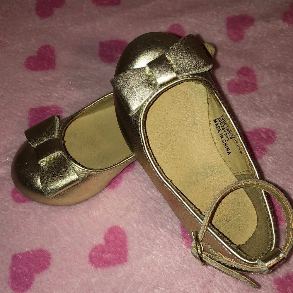 Gold Janie and Jack Mary Janes